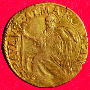 Реверс монеты Папская область, 1 скудо, 1606