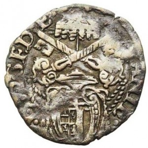 Аверс монеты Папская область, 1 кваттрино, 1572, Sede Vacante