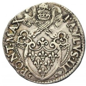Аверс монеты Папская область, 1 джулио, 1534