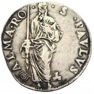 Реверс монеты Папская область, 1 джулио, 1534