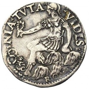 Реверс монеты Папская область, 1 джулио, 1550-1552