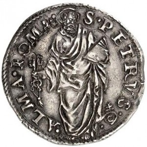 Реверс монеты Папская область, 1 джулио, 1555, Папа Марцелл II