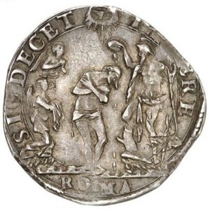 Реверс монеты Папская область, 1 тестоне, 1572-1584