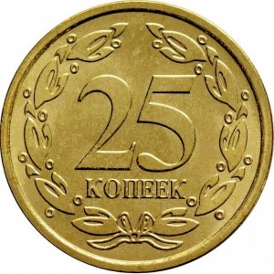 Реверс монеты Приднестровье, 25 копеек, 2019