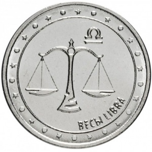Реверс монеты Приднестровье, 1 рубль, 2016, Весы