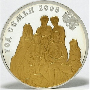 Реверс монеты Приднестровье, 5 рублей, 2008, Год семьи