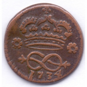 Реверс монеты Савойя, 2 денаро, 1732-1772