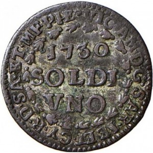Аверс монеты Савойя, 1 сольдо, 1724-1730