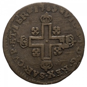 Аверс монеты Савойя, 1 сольдо, 1773-1789