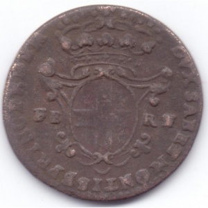 Реверс монеты Савойя, 2.6 сольдо, 1744-1750