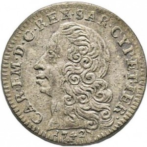 Аверс монеты Савойя, 5 сольдо, 1742-1748
