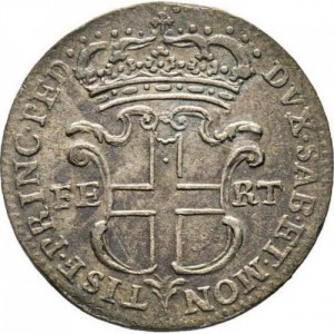Реверс монеты Савойя, 5 сольдо, 1742-1748