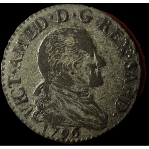 Аверс монеты Савойя, 10 сольдо, 1794-1796