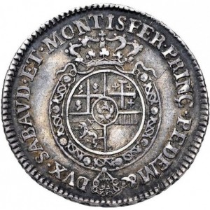 Реверс монеты Савойя, ⅛ скудо, 1755-1758