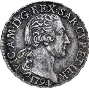 Аверс монеты Савойя, 15 сольдо, 1794-1798