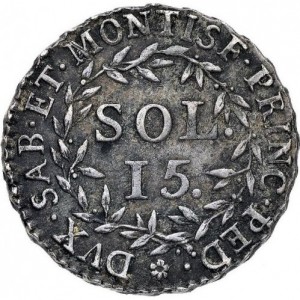 Реверс монеты Савойя, 15 сольдо, 1794-1798