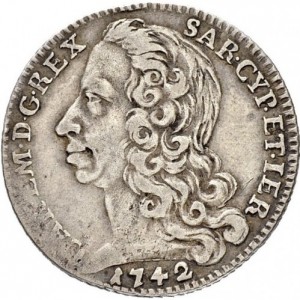 Аверс монеты Савойя, 20 сольдо, 1742-1748