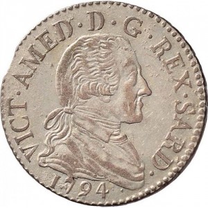 Аверс монеты Савойя, 20 сольдо, 1794-1796