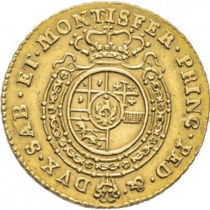 Реверс монеты Савойя, ½ доппии, 1755-1772