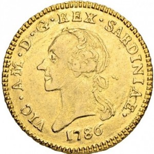 Аверс монеты Савойя, ½ доппии, 1786-1796
