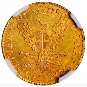 Реверс монеты Савойя, ½ доппии, 1797-1798