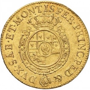 Реверс монеты Савойя, 1 доппия, 1755-1772