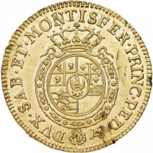 Реверс монеты Савойя, 1 доппия, 1773-1784