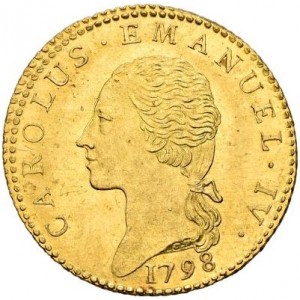 Аверс монеты Савойя, 1 доппия, 1797-1800