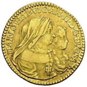 Аверс монеты Савойя, ½ доппии, 1675-1679