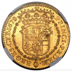 Реверс монеты Савойя, 1 доппия, 1675-1680