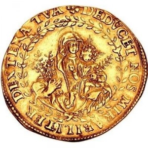 Реверс монеты Савойя, 4 скудо, 1637, Маленькие фигуры на аверсе и реверсе