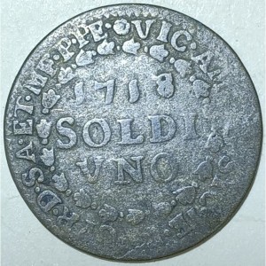 Аверс монеты Савойя, 1 сольдо, 1717-1718