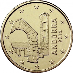 Аверс монеты Андорра, 10 евроцентов, 2014-2025