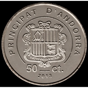 Аверс монеты Андорра, 50 сантимов, 2013