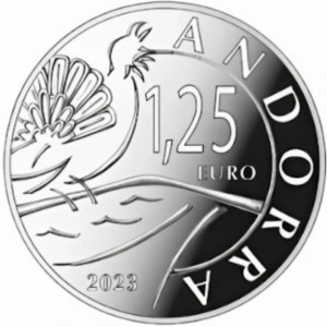 Аверс монеты Андорра, 1.25 евро, 2023, Мост Сан-Антонио-де-ла-Грелла