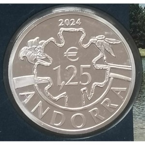 Аверс монеты Андорра, 1.25 евро, 2024, Семиконечный Крест
