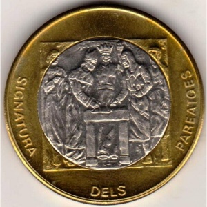 Реверс монеты Андорра, 2 динера, 2005-2008