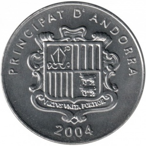 Аверс монеты Андорра, 10 сантимов, 2004, Каса-де-ла-Валье