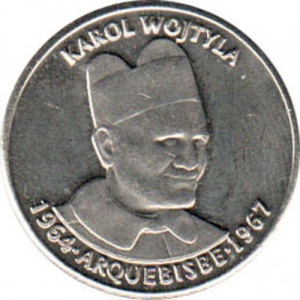 Реверс монеты Андорра, 10 сантимов, 2005, Смерть Иоанна Павла II