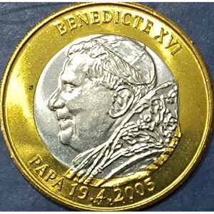 Реверс монеты Андорра, 2 динера, 2006, Новый Папа Бенедикт XVI