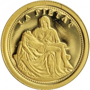 Реверс монеты Андорра, 2 динера, 2008, Пьета Микеланджело