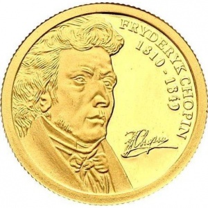 Реверс монеты Андорра, 2 динера, 2009, 160 лет со дня смерти Фридерика Шопена