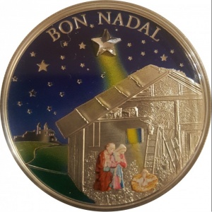 Реверс монеты Андорра, 5 динеров, 2011, Рождество