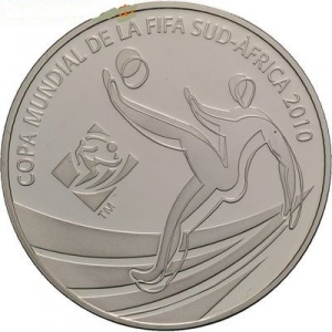 Реверс монеты Андорра, 10 динеров, 2009, Чемпионат мира по футболу 2010, ЮАР
