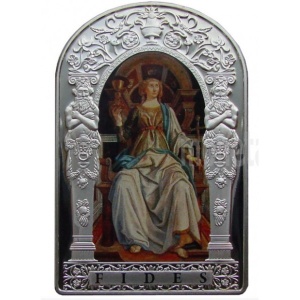 Реверс монеты Андорра, 10 динеров, 2012, Семь добродетелей - Вера