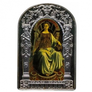 Реверс монеты Андорра, 10 динеров, 2012, Семь добродетелей - Справедливость