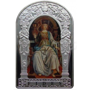 Реверс монеты Андорра, 10 динеров, 2012, Семь добродетелей - Благоразумие