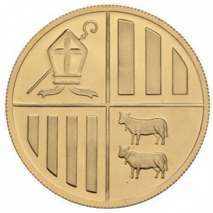 Реверс монеты Андорра, 100 динеров, 2006, Беркут