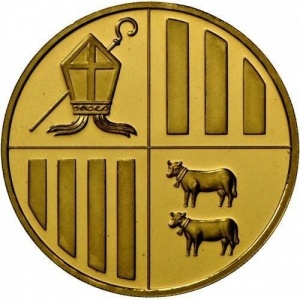 Реверс монеты Андорра, 100 динеров, 2013, Беркут
