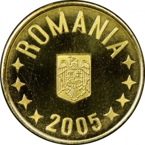 Аверс монеты Румыния, 1 бан, 2005-2017